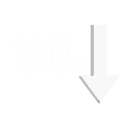 30 percent decrease icon