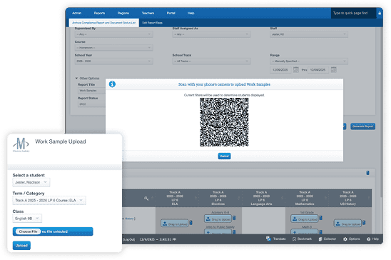 Work-Sample-QR-Code-Upload-Function-Interface