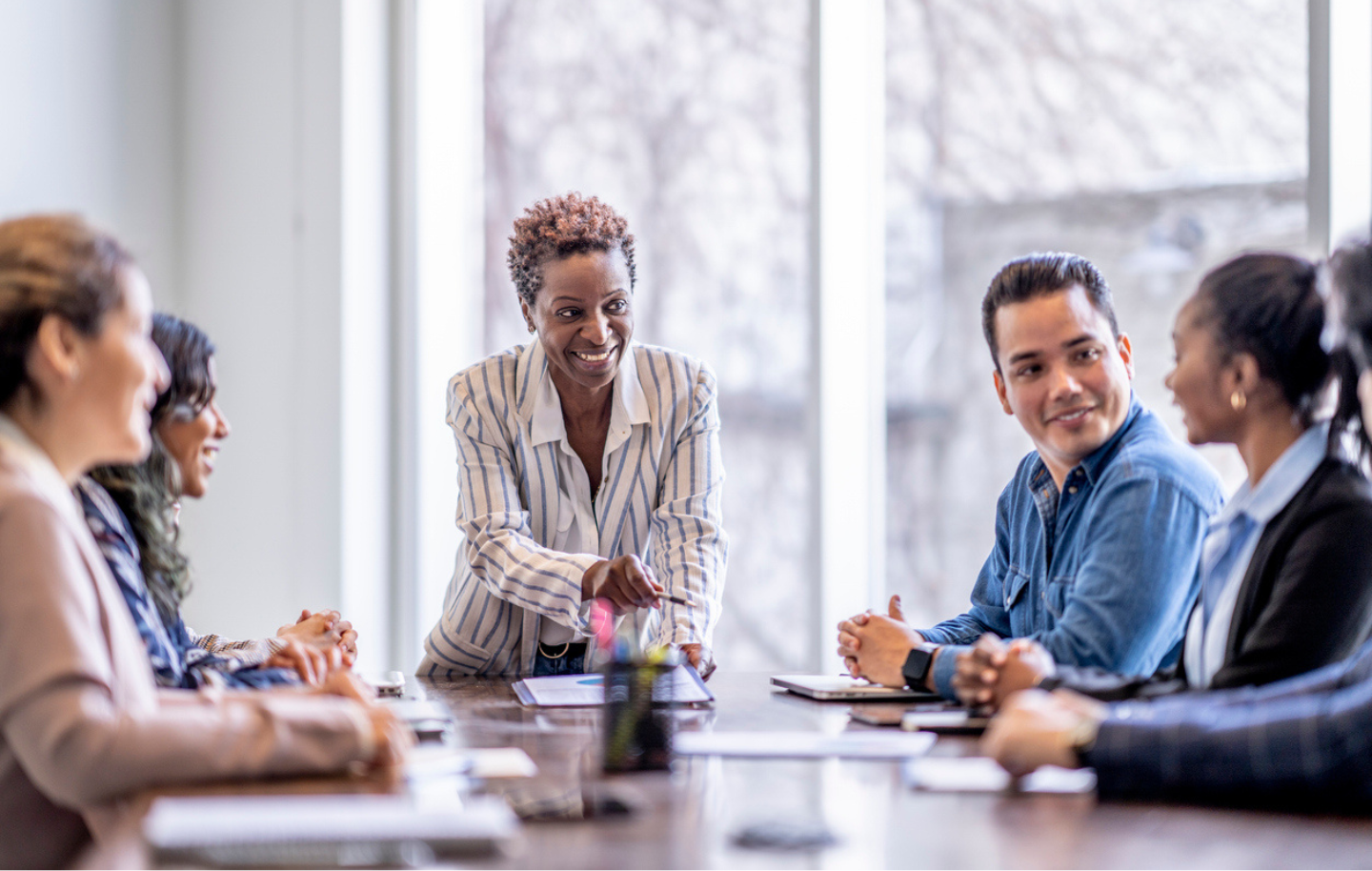 Group of educators collaborating around the table