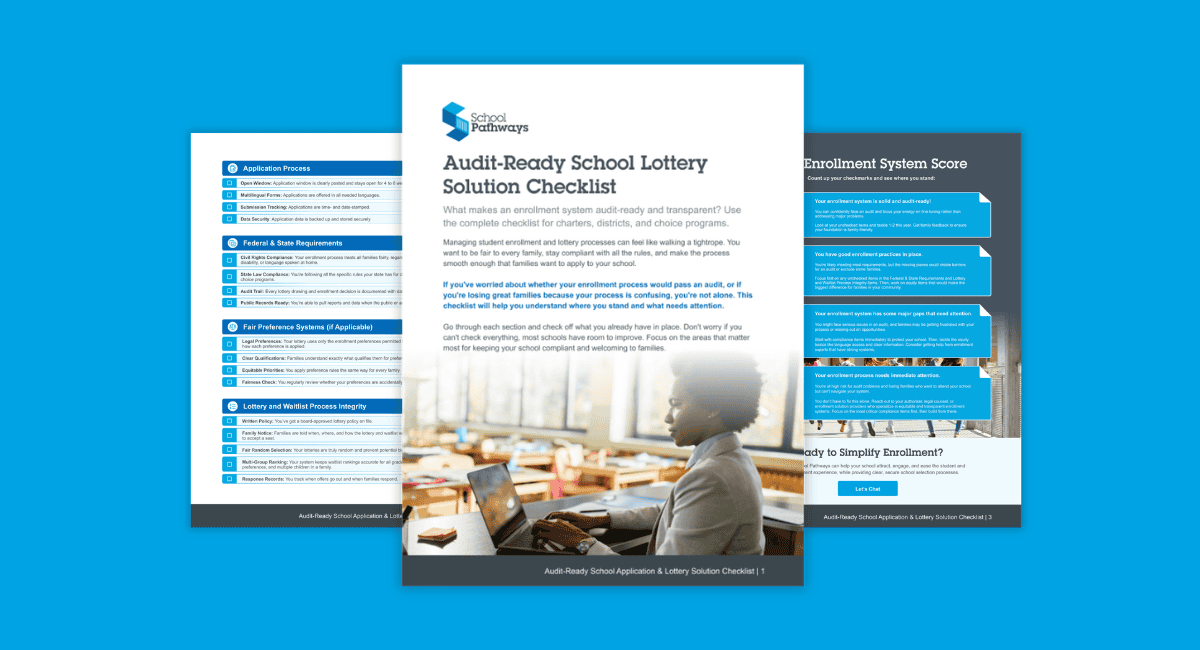 Audit-Ready School Lottery Solution Checklist Featured Banner and Email